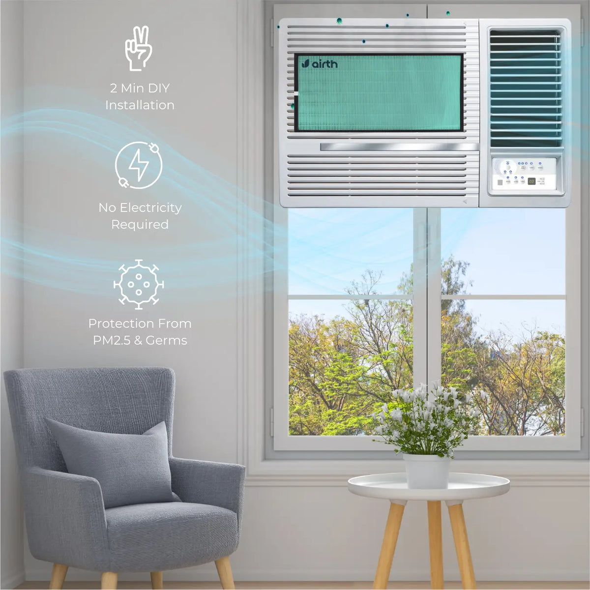 Air Purifier for Window AC.